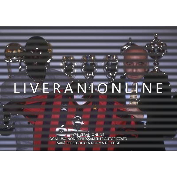 RETROSPETIIVA ADRIANO GALLIANI DIRIGENTE MILAN NELLA FOTO ADRIANO GALLIANI CON GEORGE WEAH AG ALDO LIVERANI SAS