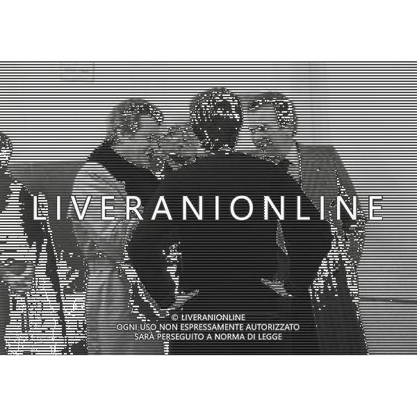 RETROSPETTIVA DUINA VITTORIO PRESIDENTE MILAN CALCIO NELLA FOTO FELICE COLOMBO E VITTORIO DUINA AG ALDO LIVERANI SAS