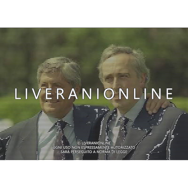 COVERCIANO 30-05-1998 RITIRO NAZIONALE ITALIANA PREPARAZIONE AI MONDIALI DI FRANCIA 1998 NELLA FOTO LUCIANO NIZZOLA E GIANCARLO ABETE AG ALDO LIVERANI SAS