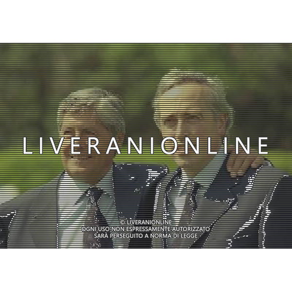 COVERCIANO 30-05-1998 RITIRO NAZIONALE ITALIANA PREPARAZIONE AI MONDIALI DI FRANCIA 1998 NELLA FOTO LUCIANO NIZZOLA E GIANCARLO ABETE AG ALDO LIVERANI SAS