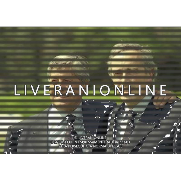 COVERCIANO 30-05-1998 RITIRO NAZIONALE ITALIANA PREPARAZIONE AI MONDIALI DI FRANCIA 1998 NELLA FOTO LUCIANO NIZZOLA E GIANCARLO ABETE AG ALDO LIVERANI SAS