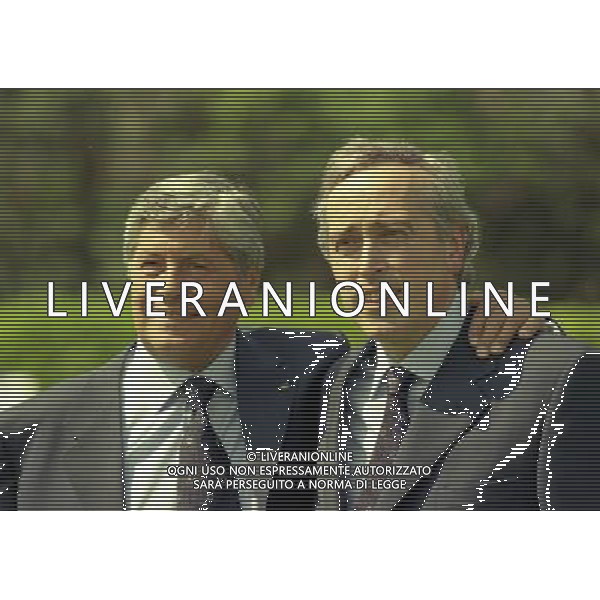 COVERCIANO 30-05-1998 RITIRO NAZIONALE ITALIANA PREPARAZIONE AI MONDIALI DI FRANCIA 1998 NELLA FOTO LUCIANO NIZZOLA E GIANCARLO ABETE AG ALDO LIVERANI SAS