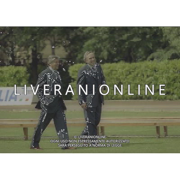 COVERCIANO 30-05-1998 RITIRO NAZIONALE ITALIANA PREPARAZIONE AI MONDIALI DI FRANCIA 1998 NELLA FOTO LUCIUANO NIZZOLA E GIANCARLO ABETE AG ALDO LIVERANI SAS