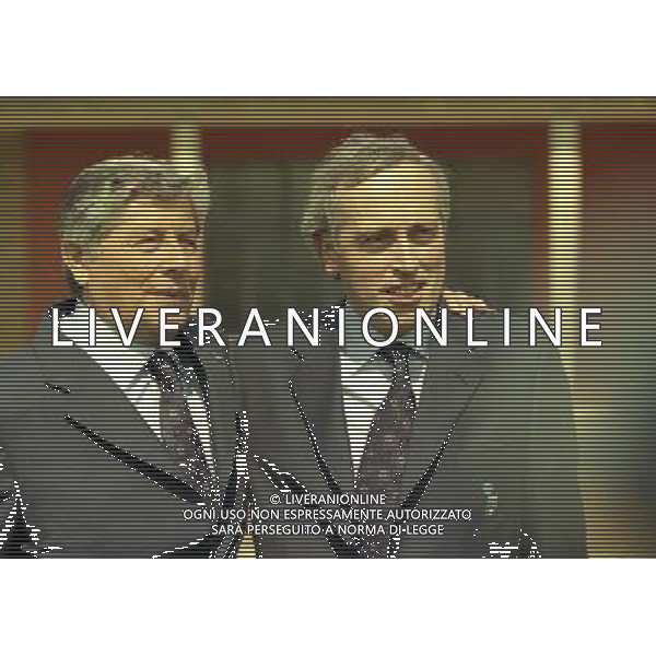 COVERCIANO 30-05-1998 RITIRO NAZIONALE ITALIANA PREPARAZIONE AI MONDIALI DI FRANCIA 1998 NELLA FOTO LUCIANO NIZZOLA E GIANCARLO ABETE AG ALDO LIVERANI SAS