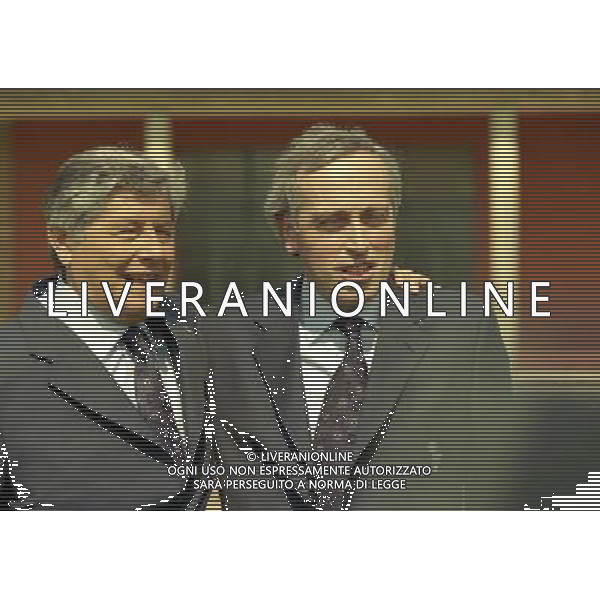 COVERCIANO 30-05-1998 RITIRO NAZIONALE ITALIANA PREPARAZIONE AI MONDIALI DI FRANCIA 1998 NELLA FOTO LUCIANO NIZZOLA E GIANCARLO ABETE AG ALDO LIVERANI SAS