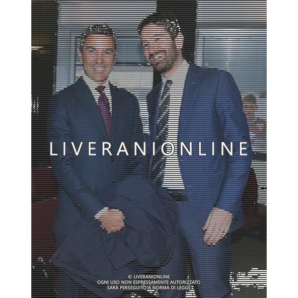 Presentazione della nuova collezione di figurine Panini Calciatori 2016-2017 Milano - 09.01.2017 Nella Foto:Alessandro Costacurta e il giornalista di Sky Marco Cattaneo /Ph.Vitez-Ag. Aldo Liverani