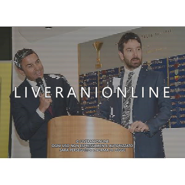 Presentazione della nuova collezione di figurine Panini Calciatori 2016-2017 Milano - 09.01.2017 Nella Foto:Alessandro Costacurta e il giornalista di Sky Marco Cattaneo /Ph.Vitez-Ag. Aldo Liverani