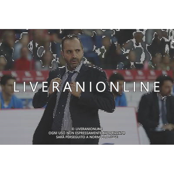 Consultinvest Pesaro vs Betaland Capo d\'Orlando 08/01/2017 nella foto: IL COACH DI CARLO GENNARO Â©CLAUDIO ZAMAGNI/AGENZIA ALDO LIVERANI S.A.S. / AGENZIA ALDO LIVERANI SAS - Consultinvest Pesaro vs Betaland Capo d\'Orlando LegaBasket Serie A 08 gennaio 2017