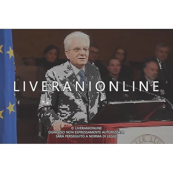 12-01-2017 BOLOGNA Cerimonia per la consegna del Siguillum Magnum NELLA FOTO SERGIO MATTARELLA FOTO OPTIMA AG ALDO LIVERANI