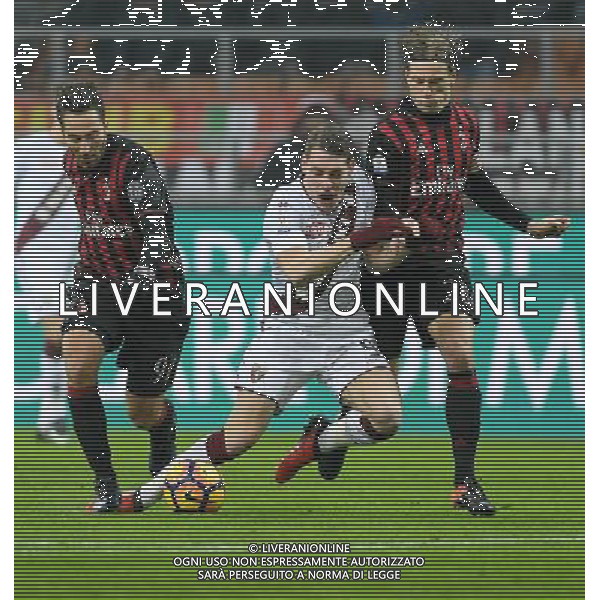 Coppa Italia TIM Cup 2016/2017 Quinto Turno Milano - 12.01.2017 Milan-Torino Nella Foto: andrea belotti fra bertolacci e ignazio abate /Ph.Vitez-Ag. Aldo Liverani