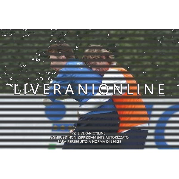 COVERCIANO 25/03/2005 ALLENAMENTO DELLA NAZIONALE NELLA FOTO: CASSANO ANTONIO E DE SANTIS MORGAN FOTO GIANNI NUCCI/AG. ALDO LIVERANI