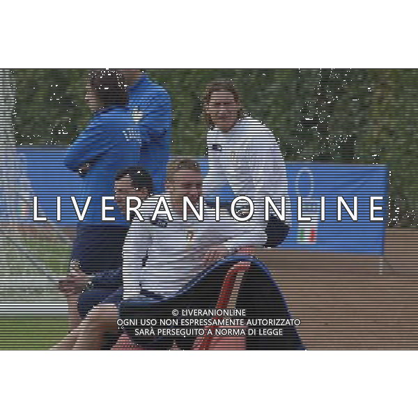 COVERCIANO 25/03/2005 ALLENAMENTO DELLA NAZIONALE NELLA FOTO: DE ROSSI DANIELE E TOTTI FRANCESCO FOTO GIANNI NUCCI/AG. ALDO LIVERANI