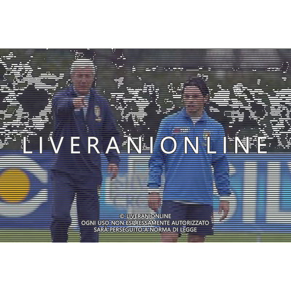 COVERCIANO 25/03/2005 ALLENAMENTO DELLA NAZIONALE NELLA FOTO: ESPOSITO MAURO E LIPPI MARCELLO FOTO GIANNI NUCCI/AG. ALDO LIVERANI