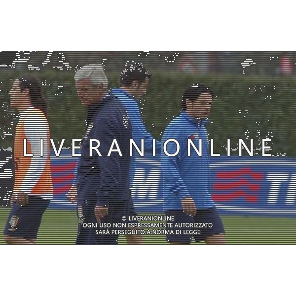 COVERCIANO 25/03/2005 ALLENAMENTO DELLA NAZIONALE NELLA FOTO: ESPOSITO MAURO E LIPPI MARCELLO FOTO GIANNI NUCCI/AG. ALDO LIVERANI