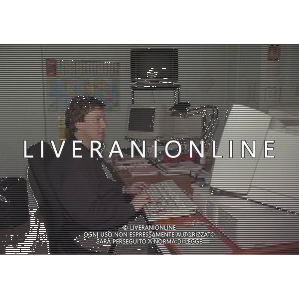 MILANO VISITA DI GIOBVANNI SOLDINI ALLA REDAZIONE DELLA GAZZETTA DELLO SPORT IN VIA SOLFERINO NELLA FOTO GUIDO BRUSCHI AG ALDO LIVERANI SAS