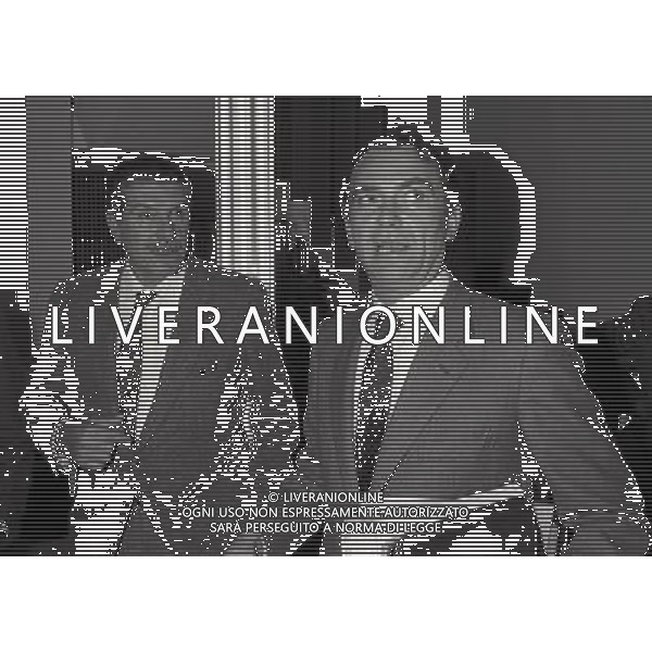RIUNINONE LEGA CALCIO IN VIA FILIPPETTI A MILANO NELLA FOTO GIUSEPPE FARINA CON ERNESTO PELLEGRINI AG ALDO LIVERANI SAS