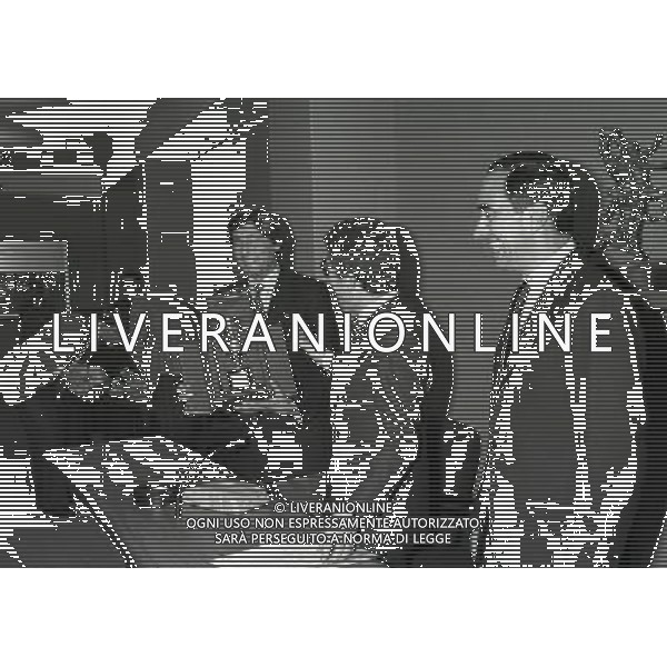 RIUNINONE LEGA CALCIO IN VIA FILIPPETTI A MILANO NELLA FOTO LUCIANO NIZZOLA CON ANTONIO MATARRESEE FRANCO CARRARO AG ALDO LIVERANI SAS