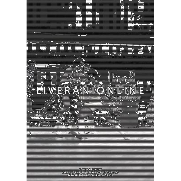 1980 OLIMPIADI DI MOSCA ITALIA BRASILE BASKET NELLA FOTO ROMEO SACCHETTI AG ALDO LIVERANI SAS