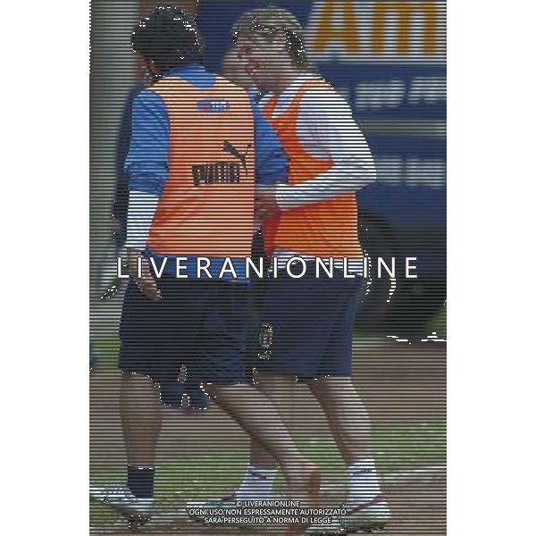 COVERCIANO 25/03/2005 ALLENAMENTO DELLA NAZIONALE NELLA FOTO: GATTUSO GENNARO E CASSANO ANTONIO FOTO GIANNI NUCCI/AG. ALDO LIVERANI