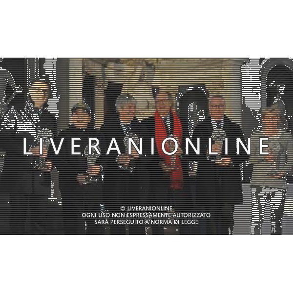 Foto: Aldo Liverani 17/01/2017 Firenze( Italia) Sport Calcio Hall Fame 2017 Palazzo Vecchio - Firenze Nella foto: Giuseppe Bergomi, Diego Armando Maradona, Paolo Rossi, Paolo Roberto Falcao, Claudio Ranieri, Melania Gabbiadini © / AGENZIA ALDO LIVERANI SAS