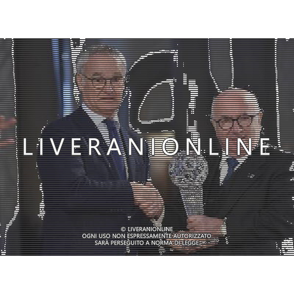 Foto: Aldo Liverani 17/01/2017 Firenze( Italia) Sport Calcio Hall Fame 2017 Palazzo Vecchio - Firenze Nella foto: Claudio Ranieri, Carlo Tavecchio © / AGENZIA ALDO LIVERANI SAS