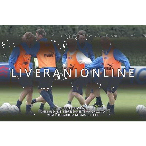 COVERCIANO 25/03/2005 ALLENAMENTO DELLA NAZIONALE NELLA FOTO: TOTTI FRANCESCO E CASSANO ANTONIO FOTO GIANNI NUCCI/AG. ALDO LIVERANI