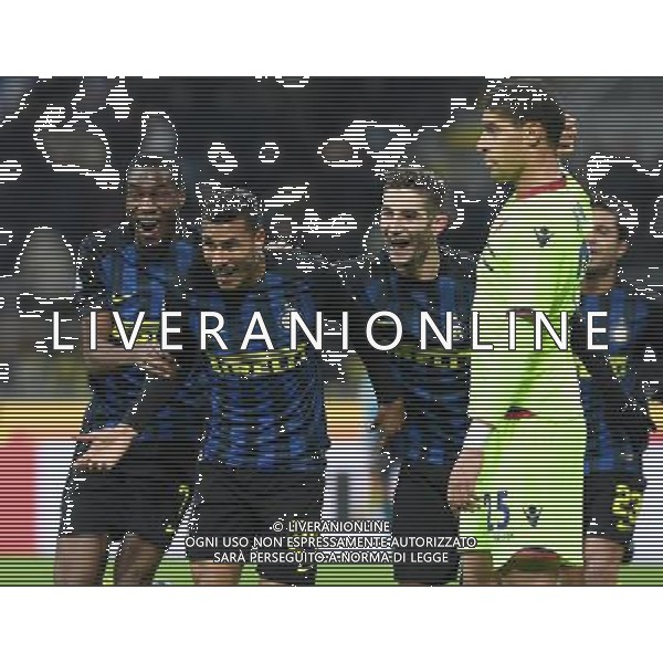 Coppa Italia TIM Cup 2016/2017 Quinto Turno Milano - 17.01.2017 Inter-Bologna Nella Foto: esultanza dopo il gol di murillo con Kondogbia e Gagliardini /Ph.Vitez-Ag. Aldo Liverani