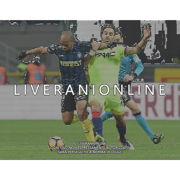 Coppa Italia TIM Cup 2016/2017 Quinto Turno Milano - 17.01.2017 Inter-Bologna Nella Foto:Joao Mario e Maietta /Ph.Vitez-Ag. Aldo Liverani