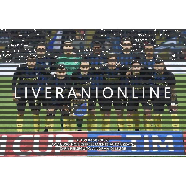Coppa Italia TIM Cup 2016/2017 Quinto Turno Milano - 17.01.2017 Inter-Bologna Nella Foto:Inter Squadra Formazione Dâ€™Ambrosio,Carrizo,Kondogbia,Gagliardini,Joao Mario,Murillo,Medel,Palacio,Ansaldi,Eder,Gabigol /Ph.Vitez-Ag. Aldo Liverani