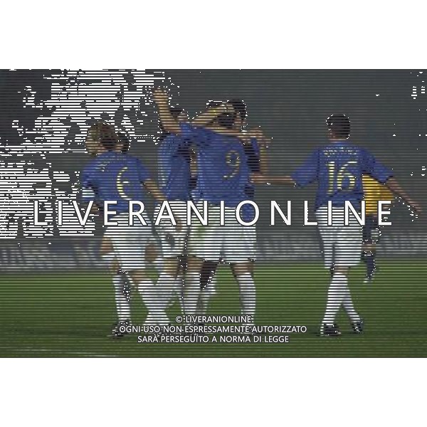 Italia - Scozia Under 21 25/03/2005 nella foto esultanza dopo il gol di rolando bianchi del 1-0 ph arcaini/agenzia aldo liverani