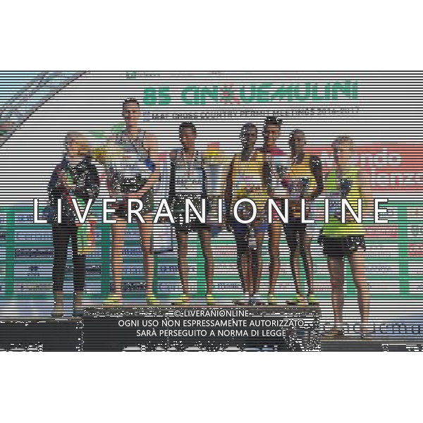 San Vittore Olona - 22.01.2017 85Â° Cinque Mulini cross country nella foto il podio della gara maschile foto Roberto Garavaglia - Studio Sally / AGENZIA ALDO LIVERANI SAS