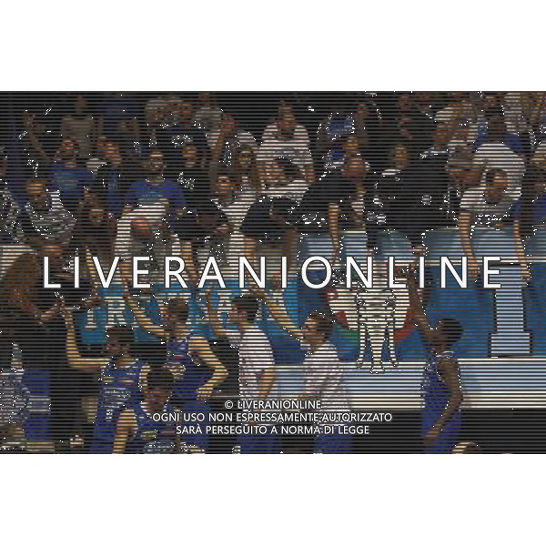 VILLORBA (TV) 22-01-2017 PALAVERDE TREVISO UNIVERSO TREVISO BASKET VS PALLACANESTRO FORLI\' NELLA FOTO:ESULTANZA DEL TREVISO A FINE PARTITA FOTO PAOLA GARBUIO/AG.ALDO LIVERANI / AGENZIA ALDO LIVERANI SAS