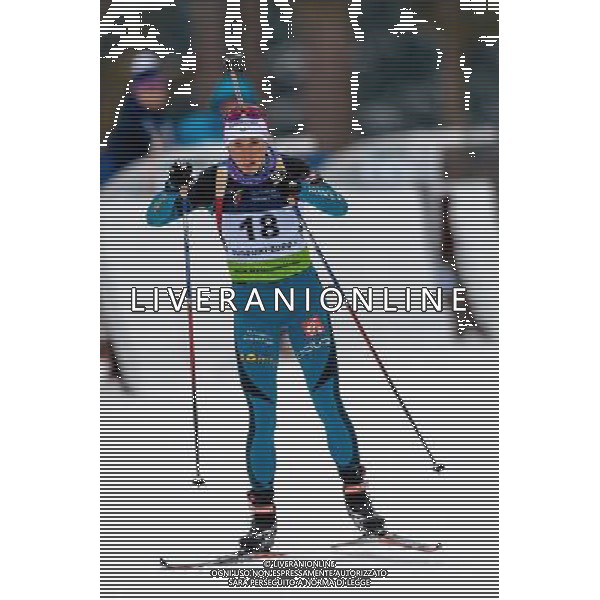 Polska Duszniki Zdroj 25.01.2017 Otwarte Mistrzostwa Europy w biathlonie kobiety 15 km indywidualnie Nz: Enora Latuilliere Fot. Sebastian Borowski / Newspix.pl IBU Open European Championships Biathlon 2017 women 15 km individual --- Newspix.pl / AGENZIA ALDO LIVERANI SAS - ITALY ONLY EDITORIAL USE ONLY