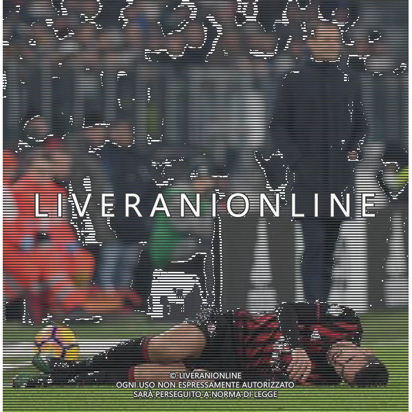 Coppa Italia TIM Cup 2016/2017 Quarti di Finale Torino - 25.01.2017 Juventus-Milan Nella Foto:suso a terra infortunato /Ph.Vitez-Ag. Aldo Liverani