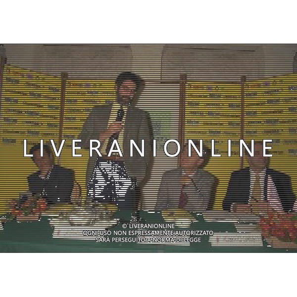 MILANO 05-11-1996 CONFERENZA STAMPA VOLLEYLAND NELLA FOTO JULIO VELASCO-LANFRANCO VACCARI CARLO MAGRI E ROBERTO GHIRETTI AG ALDO LIVERANI SAS