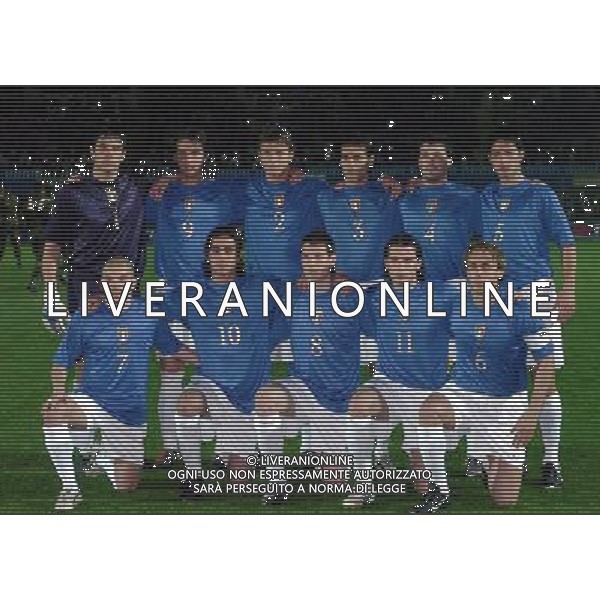 Italia - Scozia Under 21 25/03/2005 nella foto formazione italiana ph arcaini/agenzia aldo liverani