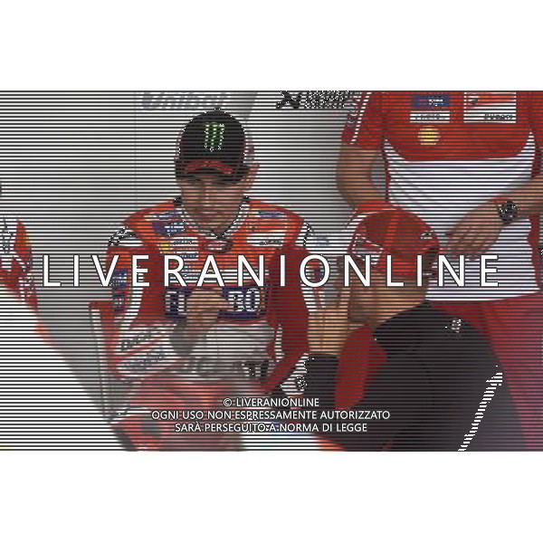 Sepang Malaysia 30.01.2017 MotoGP 2017 pre season test at the Sepang Circuit, Jorge Lorenzo (Ducati Racing Team) Casey Stoner (Ducati Racing Team) photoPSP / Newspix.pl --- Newspix.pl / AGENZIA ALDO LIVERANI SAS - ITALY ONLY EDITORIAL USE ONLY - MotoGP test Sepang Malesia 30 gennaio 2017- Motomondiale - Motociclismo