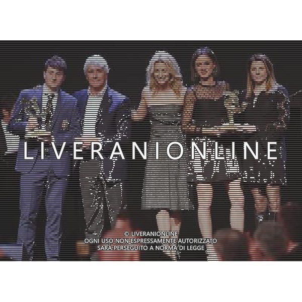 Gran Gala\' del Calcio AIC 2016 Milano - 30.01.2017 Nella Foto:Federeca Fontana, Morosini, Abodi, Katia Serra, Barbara Bonansea /Ph.Vitez-Ag. Aldo Liverani