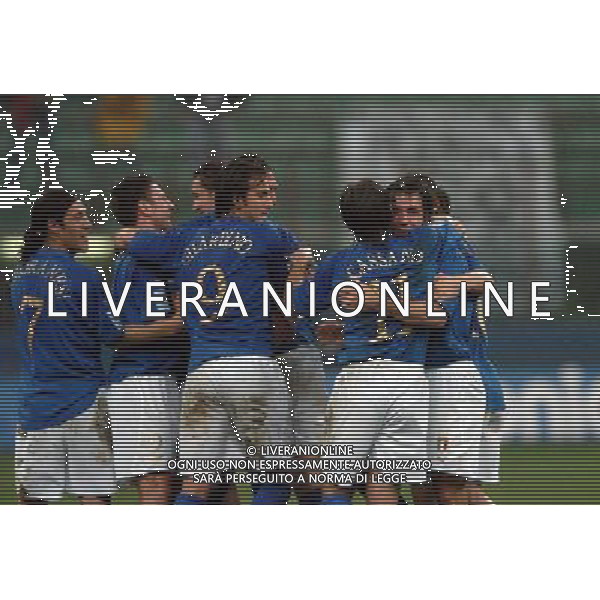 Milano 26/03/2005 Italia - Scozia qualificani mondiali 2006 nella foto Esultanza dopo il gol di andrea pirlo ph luzzani/agenzia aldo liverani