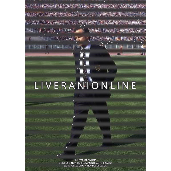 RETROSPETTIVA LUCIANO SPINOSI CALCIATORE E ALLENATORE NELLA FOTO LUCIANO SPINOSI ALLENATORE DELLA ROMA CALCIO AG ALDO LIVERANI SAS