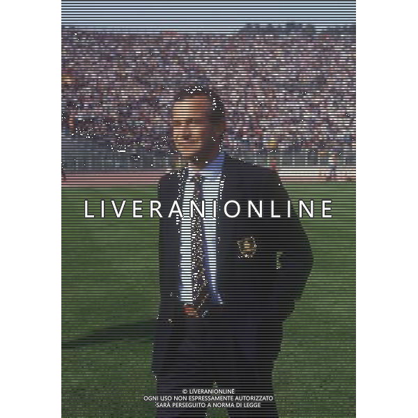 RETROSPETTIVA LUCIANO SPINOSI CALCIATORE E ALLENATORE NELLA FOTO LUCIANO SPINOSI ALLENATORE DELLA ROMA CALCIO AG ALDO LIVERANI SAS