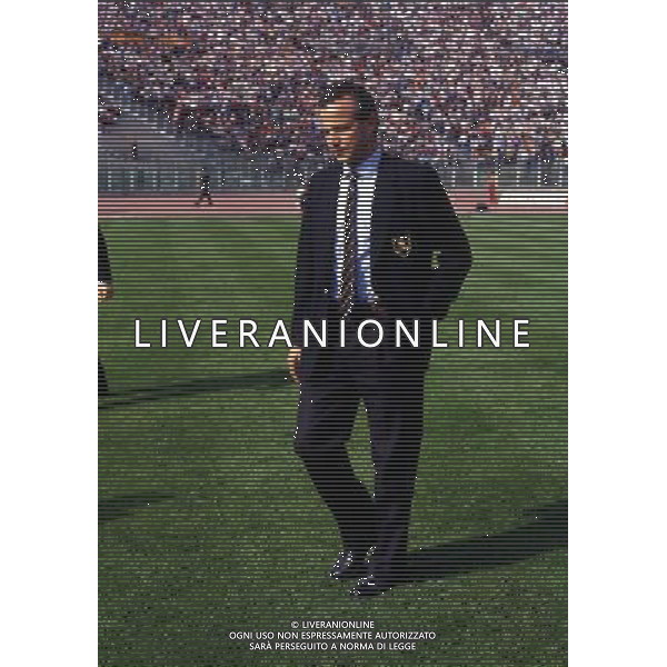RETROSPETTIVA LUCIANO SPINOSI CALCIATORE E ALLENATORE NELLA FOTO LUCIANO SPINOSI ALLENATORE DELLA ROMA CALCIO AG ALDO LIVERANI SAS