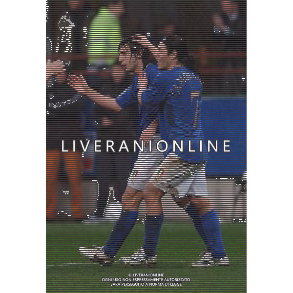 Milano 26/03/2005 Italia - Scozia qualificani mondiali 2006 nella foto esultanza dopo il secondo gol di andrea pirlo ph luzzani/agenzia aldo liverani
