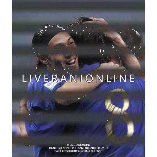 Milano 26/03/2005 Italia - Scozia qualificani mondiali 2006 nella foto esultanza dopo il secondo gol di andrea pirlo ph andry/agenzia aldo liverani