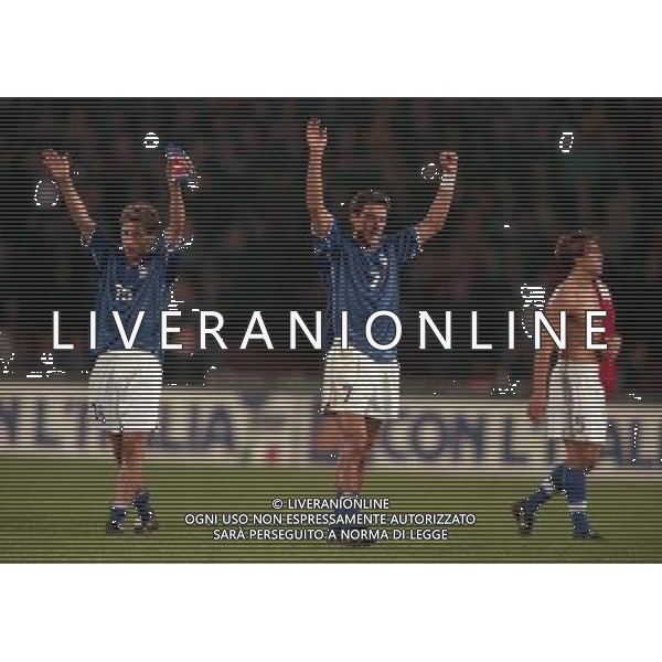 10-10-1998 UDINE QUALIFICAZIONE EUROPEI ITALIA SVIZZERA NELLA FOTO JONATHAN BACHINI E DIEGO FUSER AG ALDO LIVERANI SAS
