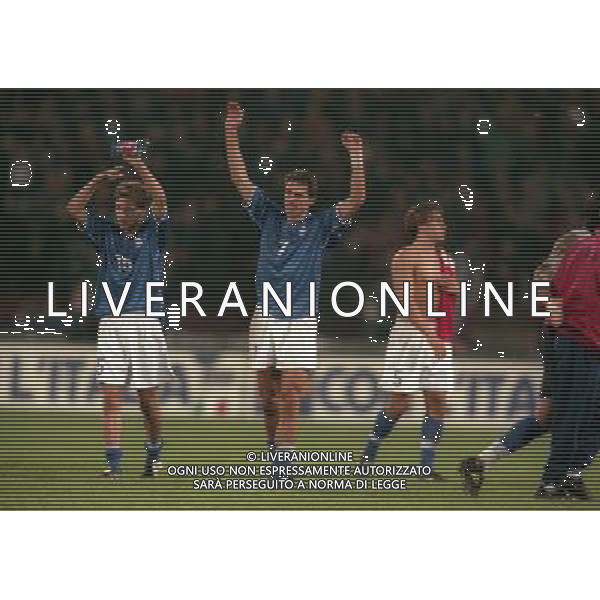10-10-1998 UDINE QUALIFICAZIONE EUROPEI ITALIA SVIZZERA NELLA FOTO JONATHAN BACHINI E DIEGO FUSER AG ALDO LIVERANI SAS