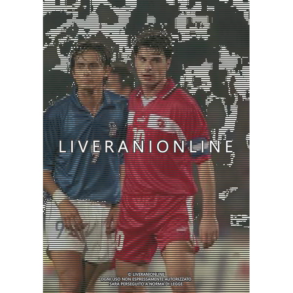 10-10-1998 UDINE QUALIFICAZIONE EUROPEI ITALIA SVIZZERA NELLA FOTO FILIPPO INZAGHI E CIRIACO SFORZA AG ALDO LIVERANI SAS