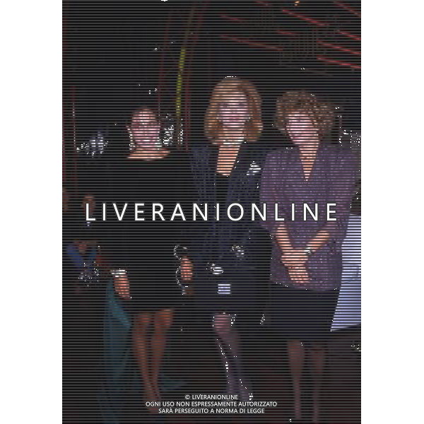 Barbara d\'Urso, conduttrice televisiva e attrice italiana - Retrospettiva nella foto con Amanda Lear e Tiziana Ferrario al Festival di Castrocaro del 1987 ©ARCHIVIO / AGENZIA ALDO LIVERANI SAS