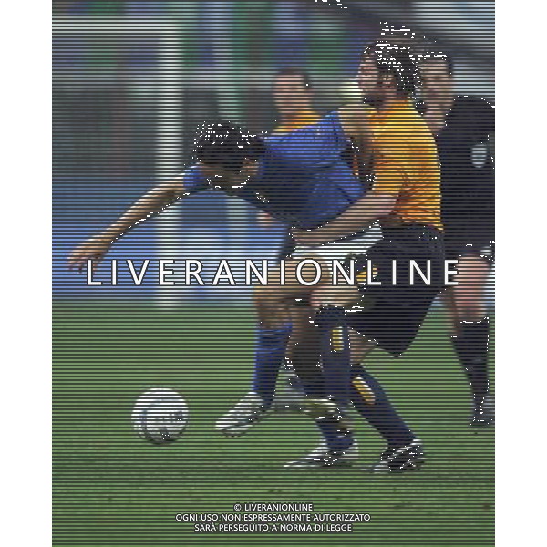 Milano 26 marzo 2005 Italia-Scozia qualificazione mondiali 2006 nella foto: Toni Luca e Pressley foto Andry / Ag. Aldo Liverani