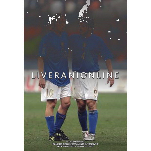 Milano 26-03-05 qualificazioni mondiali 2006 italia-scozia 2:0 nella foto gattuso e totti ph marco luzzani/ag aldo liverani s.a.s.